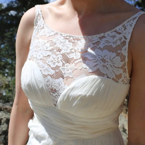 Aidan Mattox White formal dress - Picture 7 of 12